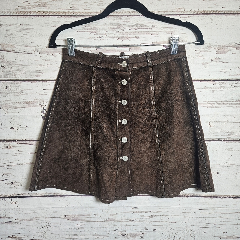 Promod suede mini skirt